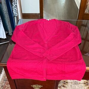 Elegant Fuchsia Cardigan Sweater